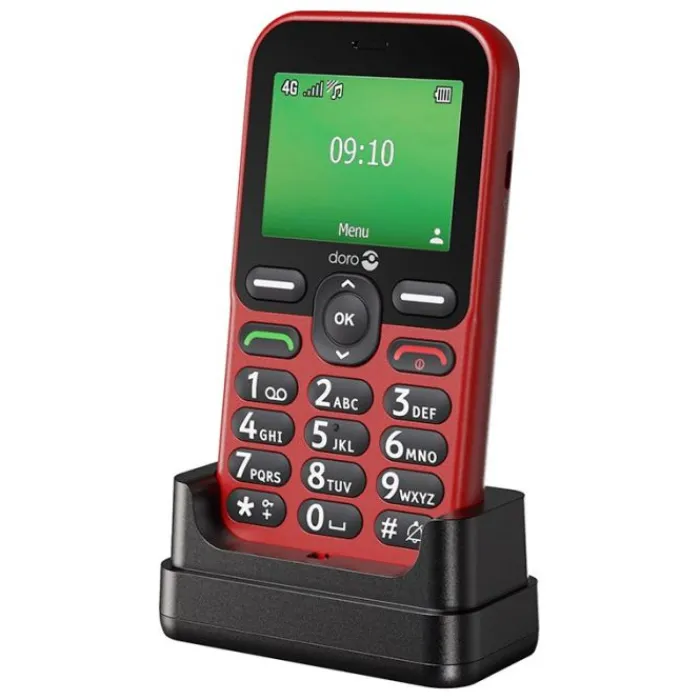 New Mobile Leva E10s 4G Rouge Sénior Téléphone Mobile
