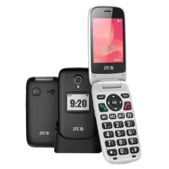 Outlet Mobile Polaris à clapet noir Sénior Téléphone Mobile