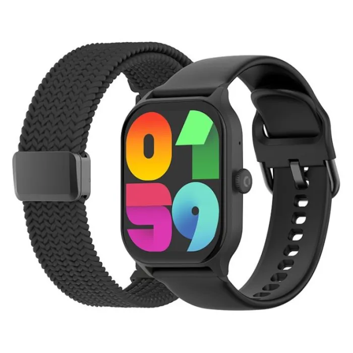 Discount Montre connectée Rainbow Mesh Noir - 2 Bracelets Montre Connectée
