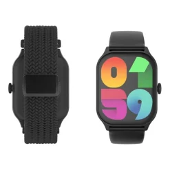 Discount Montre connectée Rainbow Mesh Noir - 2 Bracelets Montre Connectée