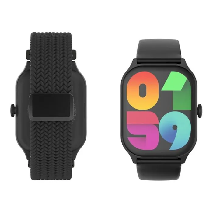 Discount Montre connectée Rainbow Mesh Noir - 2 Bracelets Montre Connectée