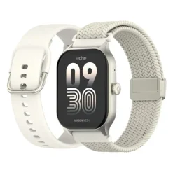 Best Montre connectée Rainbow Mesh Blanche - 2 Bracelets Montre Connectée