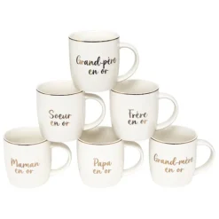 mug céramique 34cl "famille en or" Cafetière Italienne
