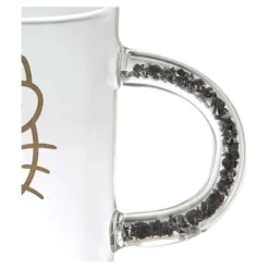 Hot Mug verre 30CL Hello Kitty anse paillettes Cafetière Italienne