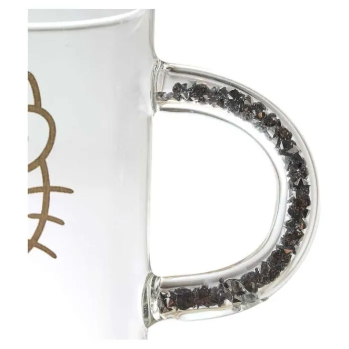 Hot Mug verre 30CL Hello Kitty anse paillettes Cafetière Italienne