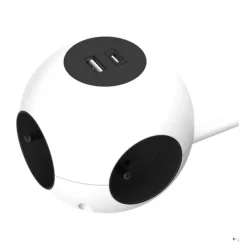 Online Multiprise 4 prises + 1 USB-A + 1 USB-C Blanche - Cable 3m Prise, Multiprise, Rallonge