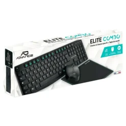 Clearance Pack ELITE wireless combo - Clavier et Souris Sans Fil + Tapis AZERTY Slim Design Clavier Pc