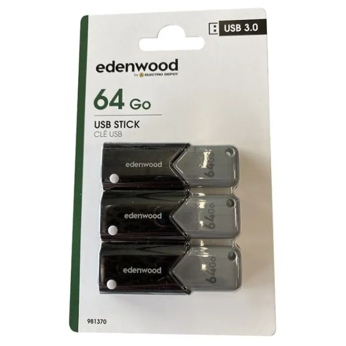 New Pack de 3 clés 3.0 USB 64Go - TOTAL 192Go Clé Usb