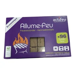 Hot Pack de 96 cubes allume- feu Ustensiles Barbecue, Sac À Charbon