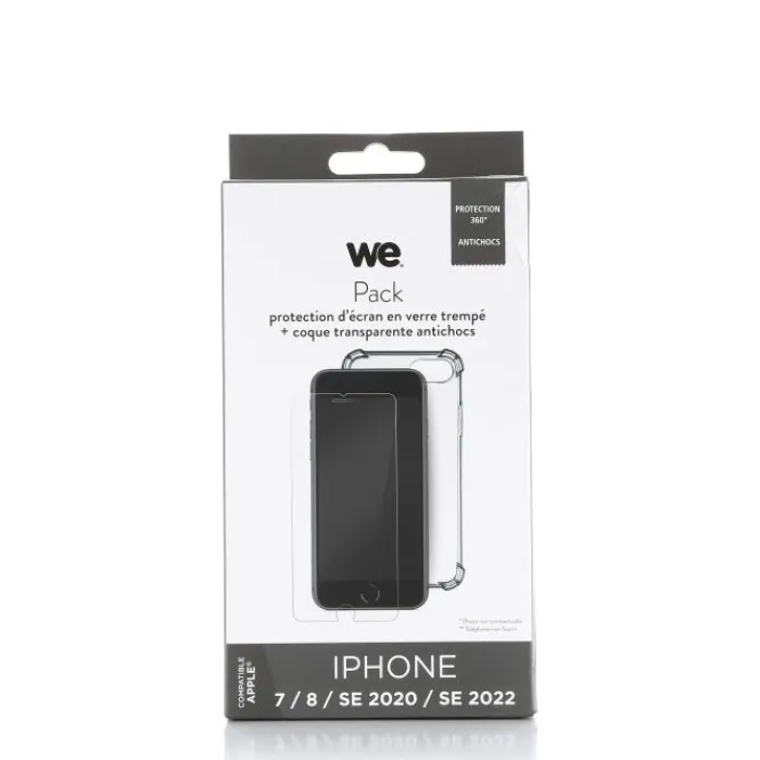 Online Pack Film de protection + Coque APPLE iPhone 7/8/SE Coque, Verre Trempé, Étui