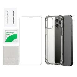 Discount Pack Film de protection + Coque APPLE iPhone 12/12 Pro Coque, Verre Trempé, Étui