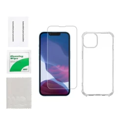 Pack Film de Protection TREMPE + Coque iPhone 14 Coque, Verre Trempé, Étui