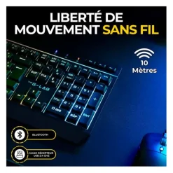 Outlet Pack gaming COMBO ELECTRON 4en1 clavier et souris sans fil Clavier Gaming