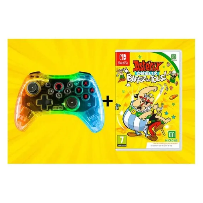 Online Pack Manette Crystal + Jeu Astérix Manette, Casque, Protection Console