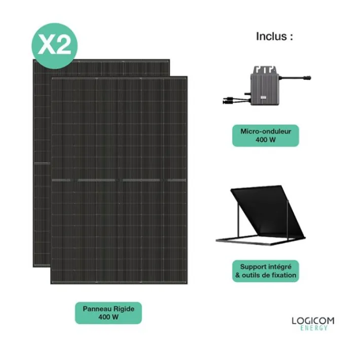 Discount Panneau Solaire Kit 2x200W Plug&Play Kit Panneau Solaire