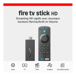 New Passerelle Multimédia FIRE STICK TV HD 2024 avec télécommande Passerelle Multimédia