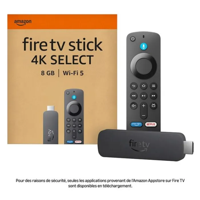 Hot Passerelle Multimédia FIRE STICK TV 4K SELECT 2025 avec télécommande Passerelle Multimédia
