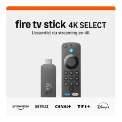 Hot Passerelle Multimédia FIRE STICK TV 4K SELECT 2025 avec télécommande Passerelle Multimédia