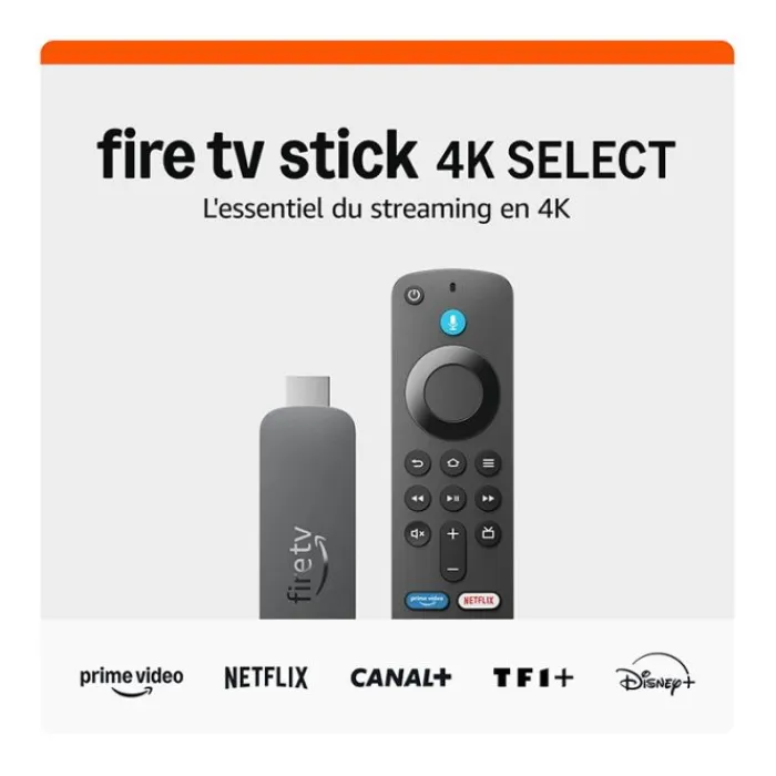Hot Passerelle Multimédia FIRE STICK TV 4K SELECT 2025 avec télécommande Passerelle Multimédia