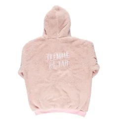 Sale Plaid sweat capuche rose "flemme" Mobilier, Décoration
