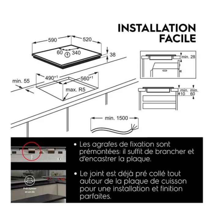Hot Plaque de cuisson LR633CK Plaque Vitrocéramique