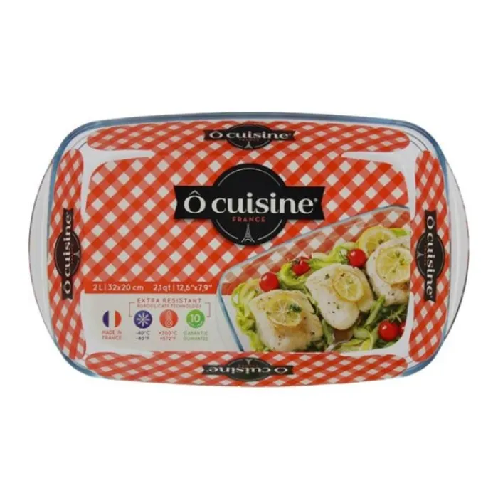 Clearance Plat verre O'cuisine 32x20 rectangle Plat À Four