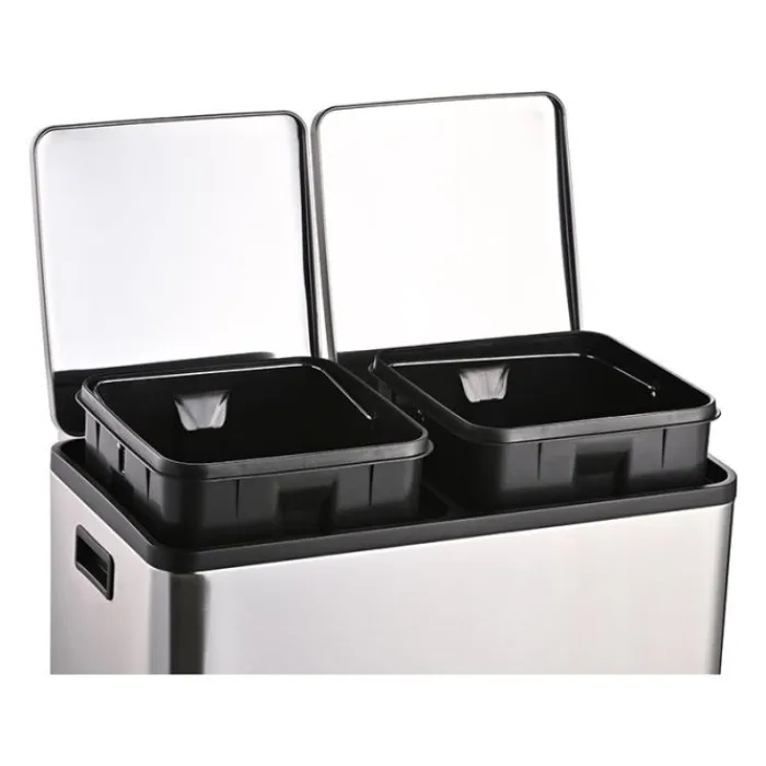 Discount Poubelle inox 2x30L Poubelle
