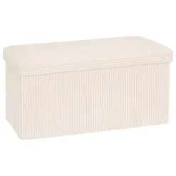 Outlet Pouf double pliable 76x38x38cm velours Mobilier, Décoration