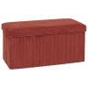 New Pouf double 76x38x38cm velours terracotta Mobilier, Décoration