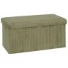 Online Pouf double 76x38x38cm velours vert Mobilier, Décoration