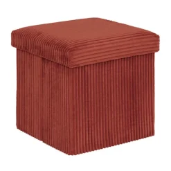 Online Pouf pliable 38x38x38 cm velours terraccotta Mobilier, Décoration