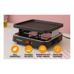 Hot Raclette 4 personnes + grill TRA-46 Appareil À Raclette