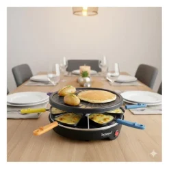 Sale Raclette 6 personnes - poelons avec manches coloré Appareil À Raclette
