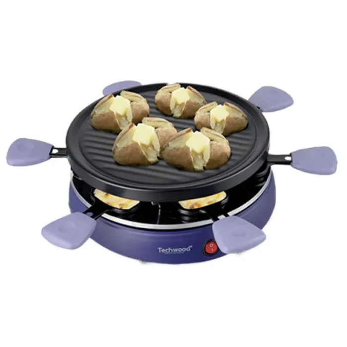 Sale Raclette 6 personnes - poelons avec manche violet Appareil À Raclette