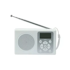 New Radio à pile RADPILBL Blanche Radio, Dab
