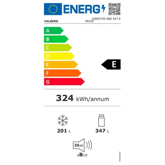Réfrigérateur américain SBS 548 E X625C Réfrigérateur Américain