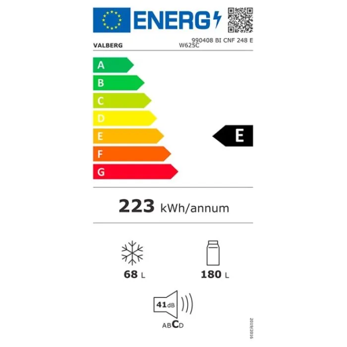 Outlet Réfrigérateur combiné intégrable BI CNF 248 E W625C Réfrigérateur Encastrable