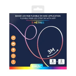 Ruban LED Neon RGB 3m connecté Eclairage
