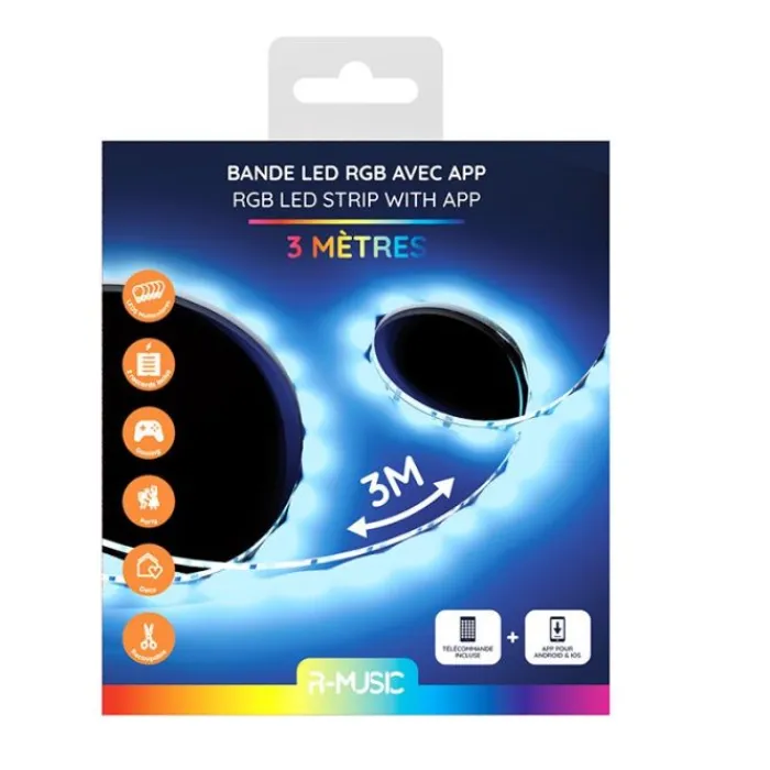Hot Ruban LED RGB 3m Connecté Eclairage