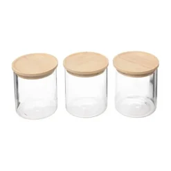 Best Set de 3 bocaux verre 350ml Ustensiles De Cuisine