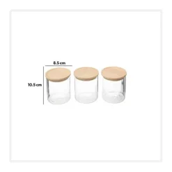 Best Set de 3 bocaux verre 350ml Ustensiles De Cuisine