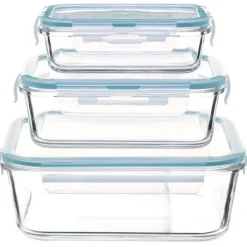 Best Set de 3 boîtes carrées CLIPEAT - Conservation & Micro ondes Ustensiles De Cuisine