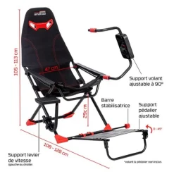 Discount Siège de simulation AMS-RACING-SIM noir Simulation