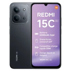Smartphone Redmi 15C 256Go 5G Noir Smartphone Samsung|Smartphone