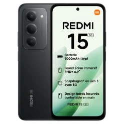 Sale Smartphone Redmi 15 5G 256Go Noir Smartphone