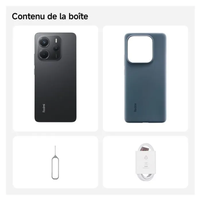 Hot Smartphone Redmi Note 14 4G 256Go Noir + Coque Smartphone