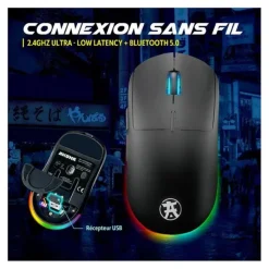 Souris gaming OTAKU M06WL 7200Dpi avec base de recharge magnétique Souris, Tapis|Souris, Tapis Gaming