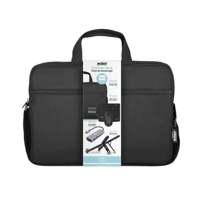 Discount Starter pack sacoche + souris sans fil + hub + tapis de souris + support PC Sac Pc, Housse Pc