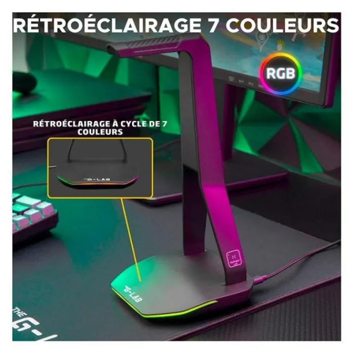 New Support de casque gamer universel K-STAND HYDROGEN Casque Gamer|Casque Pc, Micro Pc