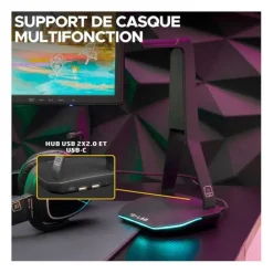 New Support de casque gamer universel K-STAND HYDROGEN Casque Gamer|Casque Pc, Micro Pc